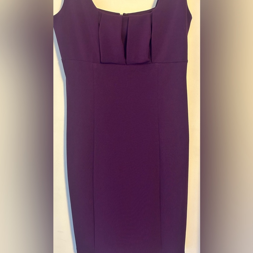 Tiana B size 12 sleeves purple sheath dress. GUC.